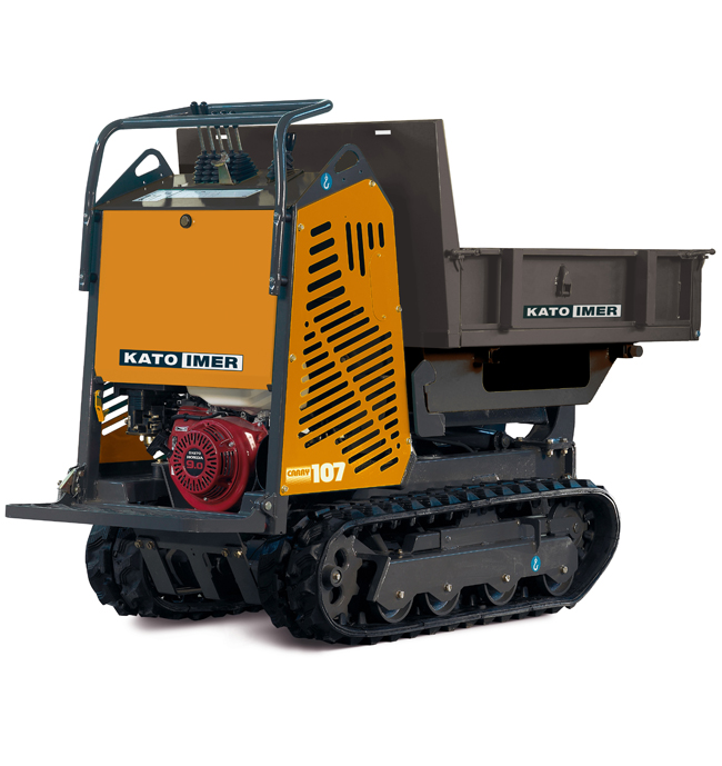 CARRY 107 Pianale - Minidumper con pianale sponde apribili per il trasporto e la movimentazione di materiale ingombrante nel cantiere.